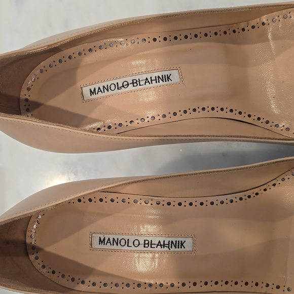 Manolo Blahnik Hangisi Heels with Crystal Embellishments - Picture 5 of 8